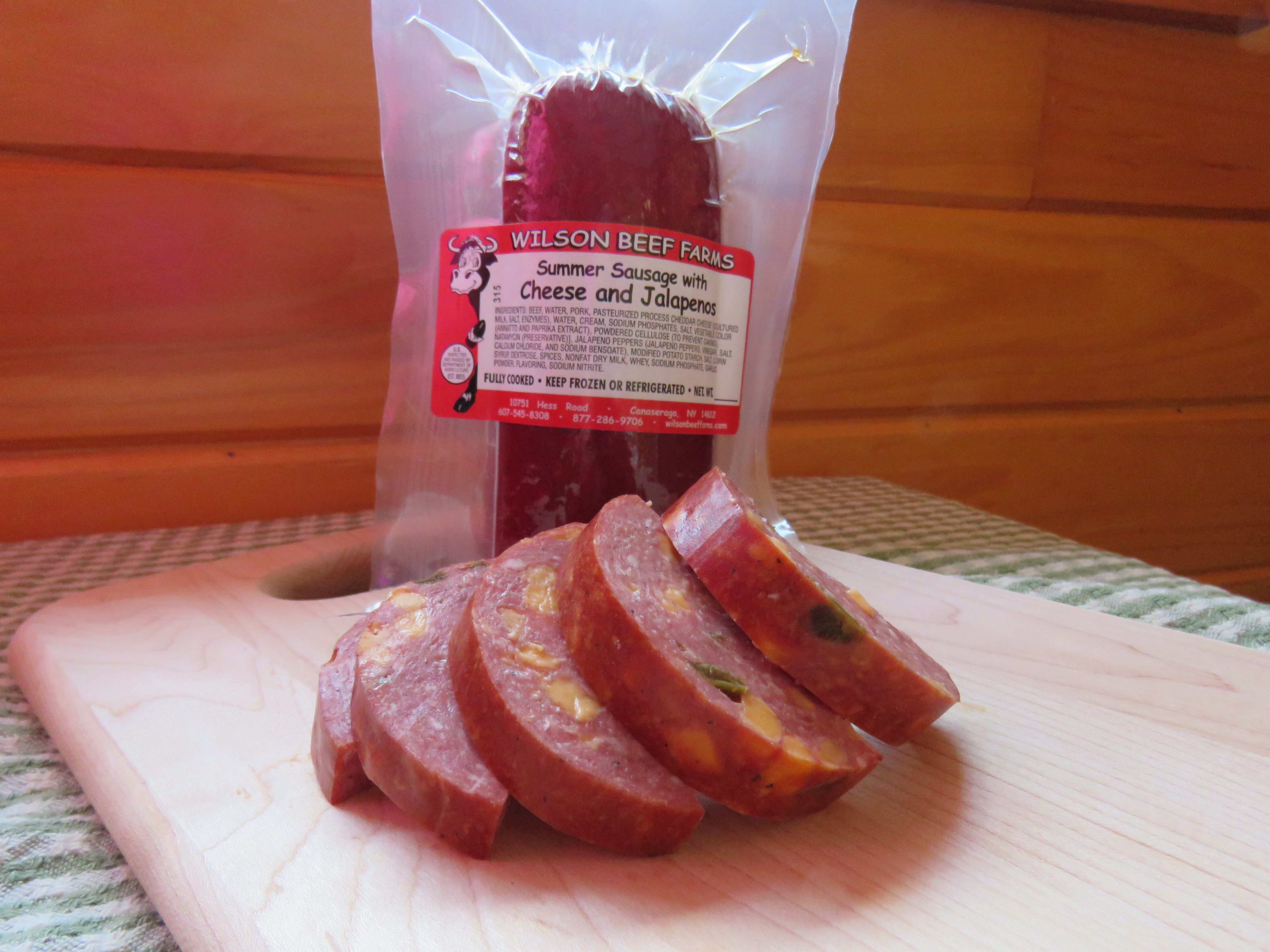 Summer Sausage with Cheese and Jalapenos – $6.39/LB – Wilson Beef