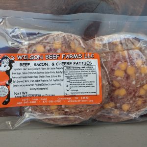 Wilson Beef Farms Beef Bacon Cheese Burger Patties