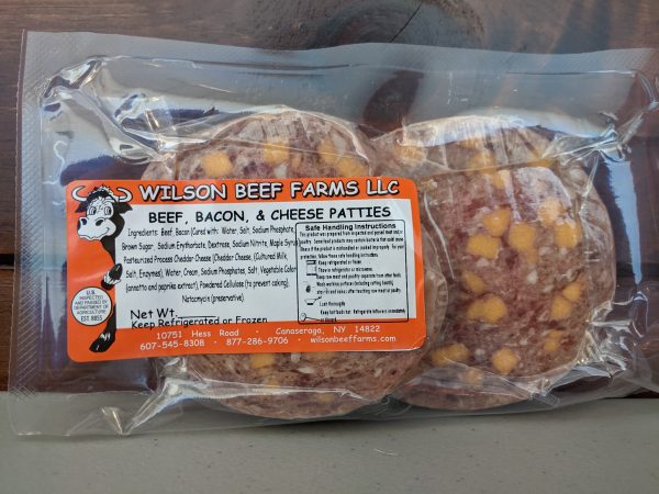 Wilson Beef Farms Beef Bacon Cheese Burger Patties