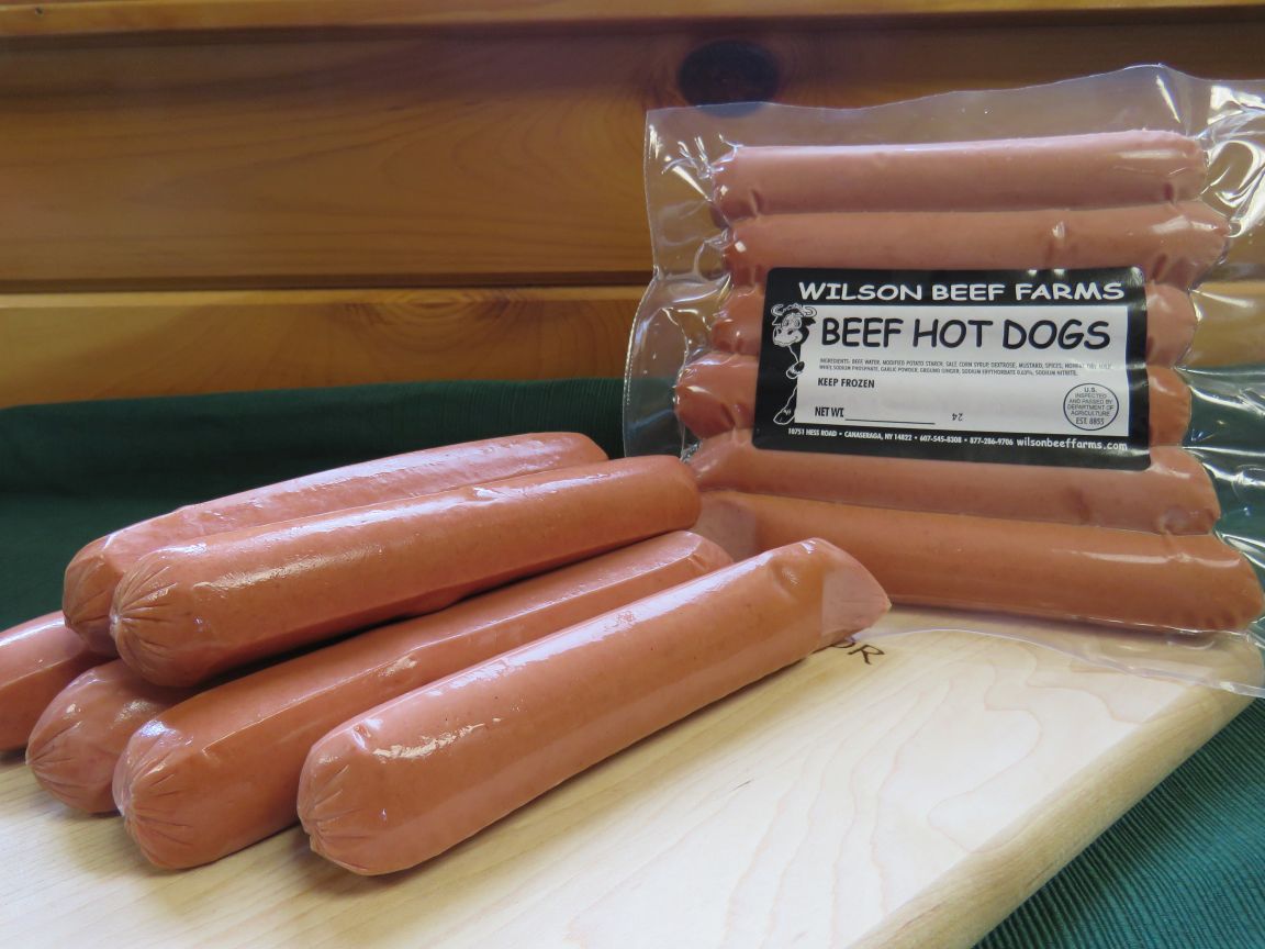Beef Hot Dogs 6.59/LB Wilson Beef Farms